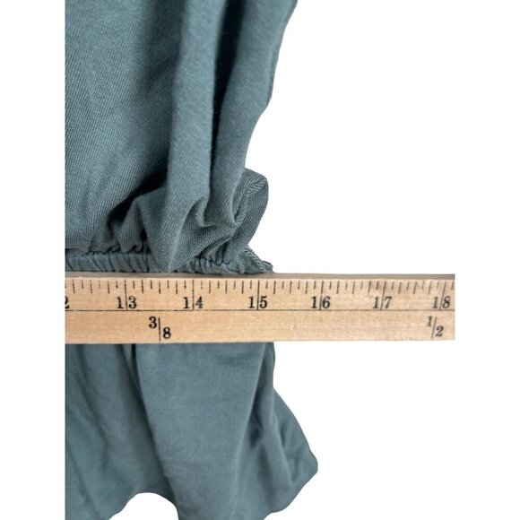 Lauren Ralph Lauren faux wrap peplum blouse sage green sz L - Picture 4 of 9